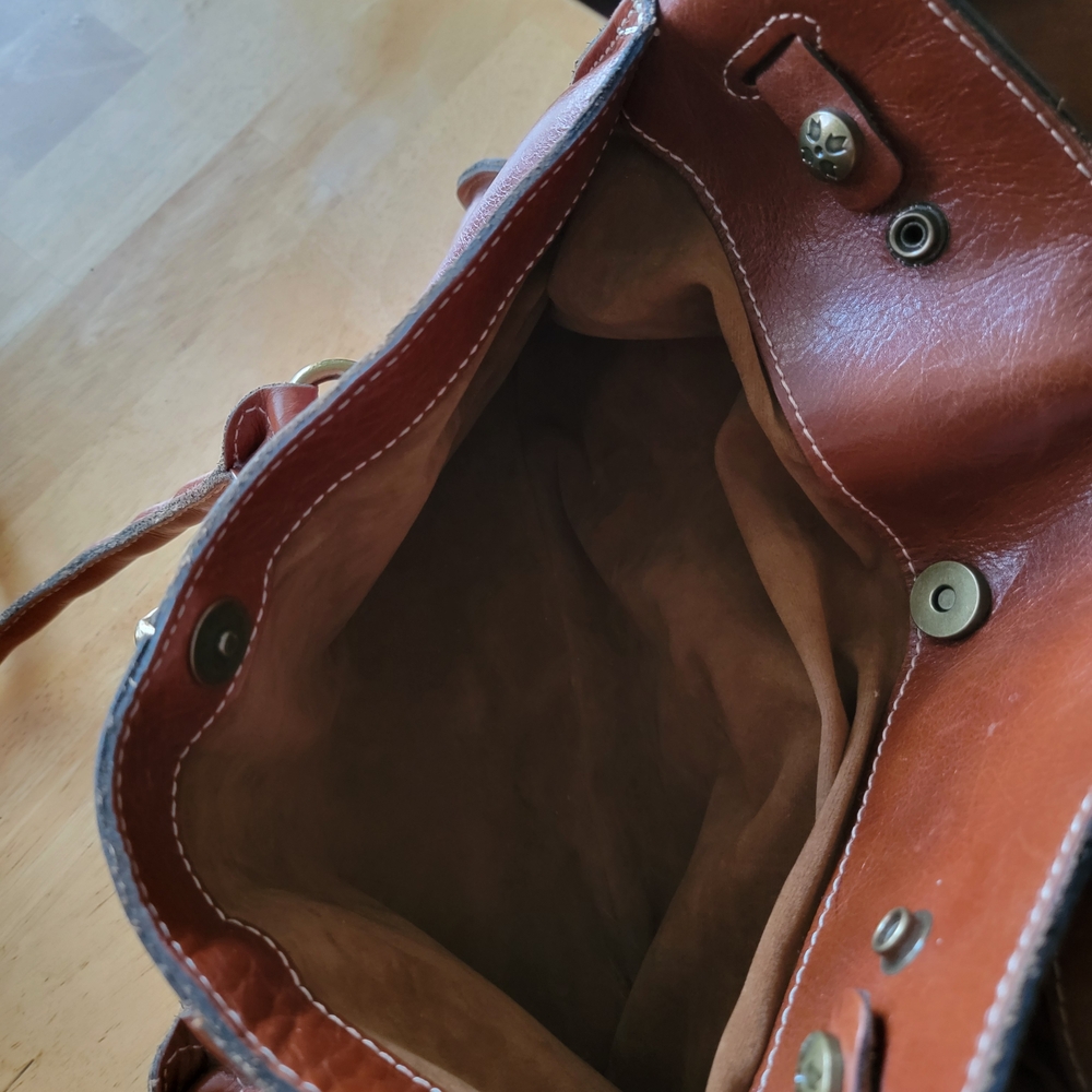 Patricia Nash Brown Leather Satchel - Picture 7 of 7